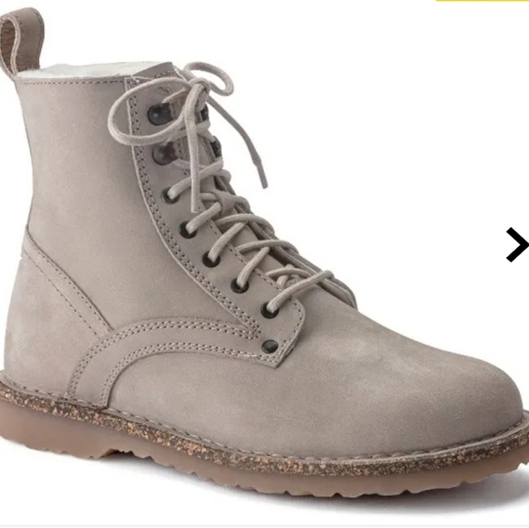 BIRKENSTOCK Bryson Shearling Color Beige Taupe Unisex - Picture 2 of 4